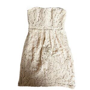 Lace sleveless mini dress, strapless dress, size Small